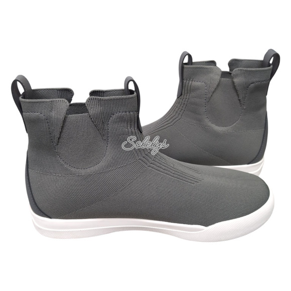 Vessi Weekend Chelsea Mens 10 Waterproof Concrete Grey White Knit Dyma-Tex Boot - Picture 1 of 10